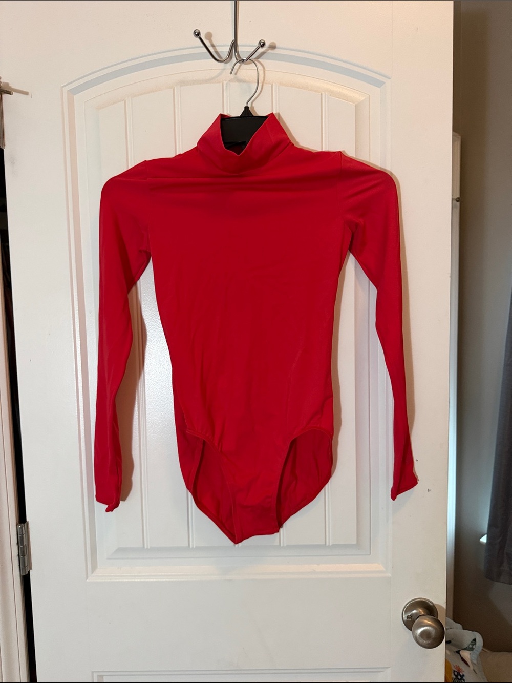 balera Red Long Sleeve Dance Leotard